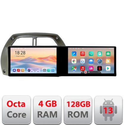 Navigatie Toyota Rav 4 2000-2004 Edotec 2 ecrane  8 core 4+128 21.6 inch Incell android Wifi 5Ghz gps internet  kit-rav4-old
