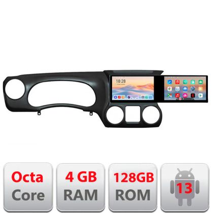 Navigatie Jeep Wrangler 2014-2016 Edotec 2 ecrane  8 core 4+128 21.6 inch Incell android Wifi 5Ghz gps internet  Kit-wr-15