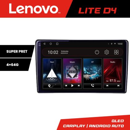 Navigatie Citroen C3 2022- Lenovo QLED 1K 4+64 WIFI 5Ghz carplay android auto Android EDT-LITE-D4-9-4+64