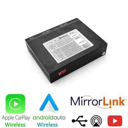 Carplay si android auto universal pe sistem video CVBS RCA pentru conectare la orice monitor cu intrare AV CVBS cu control din j