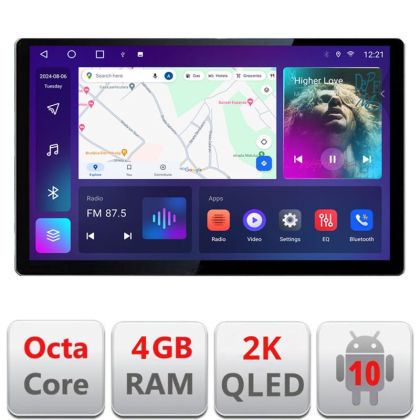 Navigatie universala KIT-1DIN Edotec ecran 13",Octacore,4Gb RAM,32Gb Hdd,4G,360,DSP,Carplay,Bluetooth