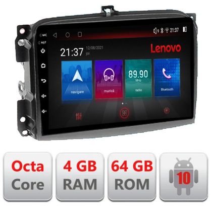 Navigatie Fiat 500L 2012-2017 E-500L Octa Core cu Android Radio Bluetooth Internet GPS WIFI DSP 4+64GB 4G RESIGILAT
