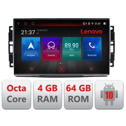Navigatie Chrysler Jeep E-202 Octa Core cu Android Radio Bluetooth Internet GPS WIFI DSP 4+64GB 4G v2 RESIGILAT