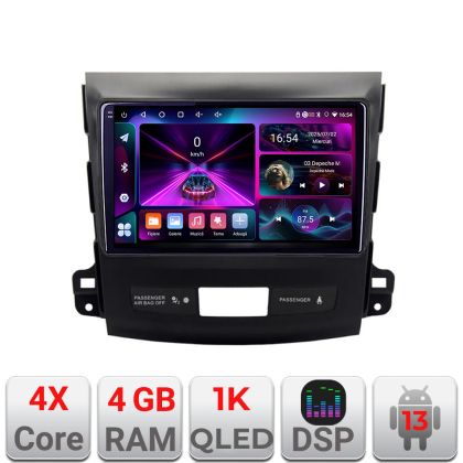 Navigatie Mitsubishi Outlander 2010 A-056 4+64 InCell Display 1K Android Waze USBNavigatie Internet Youtube Radio V2