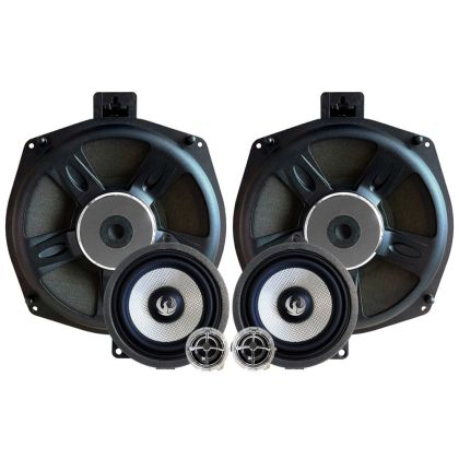 Set 2 Difuzoare componente pe 3 cai si subwoofere pentru BMW, Phoenix Gold ZD, 135 watts, 200 mm, 8", 4 ohm