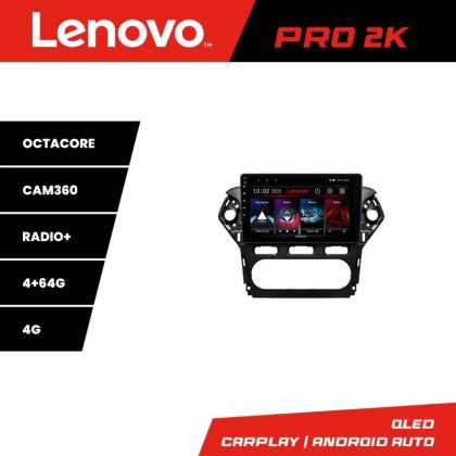 Navigatie Ford Mondeo 2010-2014 Lenovo Kit-MONDEO-CLIMA 8 core QLED 2K 4+64 360 Android Waze USB Navigatie Internet Youtube Radio