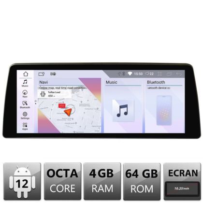 Navigatie BMW Seria 6 E63 2006-2012 cu ecran CIC Android ecran 10.25" 4+32 4G BT