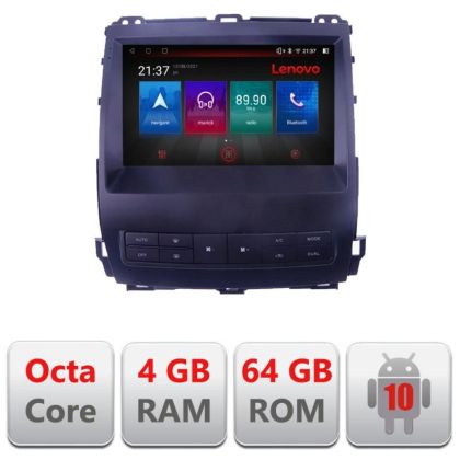 Navigatie Toyota Prado J120 2002-2009 E- j120 Octa Core cu Android Radio Bluetooth Internet GPS WIFI DSP 4+64GB 4G v1 RESIGILAT