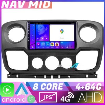Navigatie Opel Movano, Renault Master 2010-2021 Octa Core EDOTEC-LITE Android Ecran 720P Octa Core 4+64 Carplay  Android auto v2