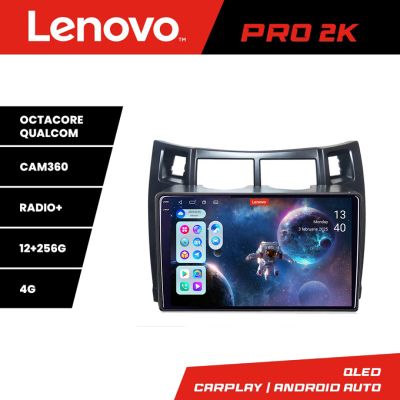 Navigatie Toyota Yaris 2008-2011 Lenovo Kit-YARIS08 8 core QLED 2K 12+256 360 Android Waze USB Navigatie Internet Youtube Radio Lenovo