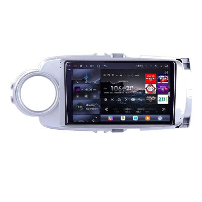 Navigatie Toyota Yaris 2010-2018 Edotec Kit-YARIS10 8 core QLED 2K 12+256GB 360 Android Waze USB Navigatie Internet Youtube Radio Edotec