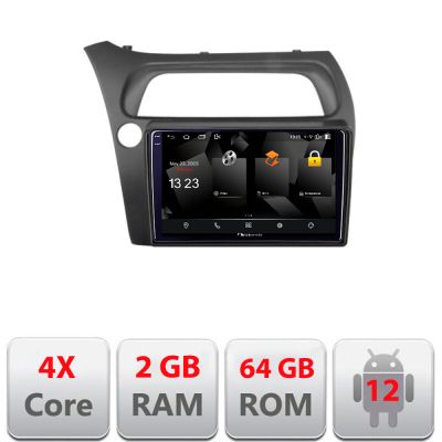 Navigatie Honda Civic Hatchback 2006-2012 5230-hatchback Android Ecran 720P Quad Core 2+64 carplay android auto