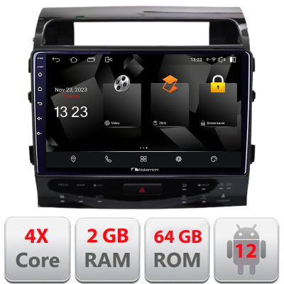 Navigatie Toyota Land Cruiser V8 L200 2009-2020 Nakamichi Android Ecran 720P Quad Core 2+64 carplay android auto NAM5230