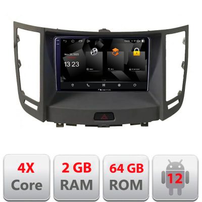 Navigatie Infinity FX intre anii 2009-2012 Android Ecran 720P Quad Core 2+64 carplay android auto