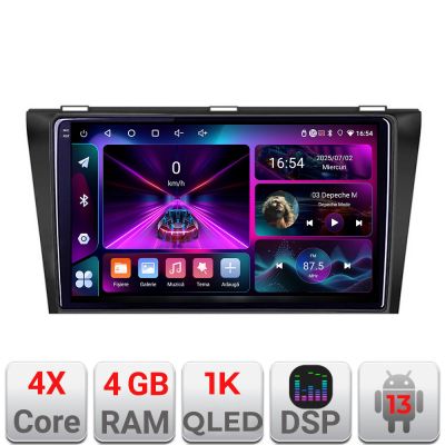 Navigatie Mazda 3 2004-2009 A-161  4+64 InCell Display 1K Android Waze USB Navigatie Internet Youtube Radio