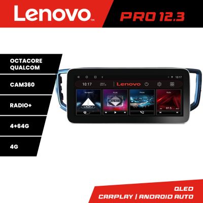 Navigatie dedicata Edonav VW Amarok  Lenovo PRO 4+64 12.3 inch qled android 4G DSP gps internet  KIT-amarok