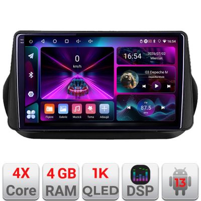 Navigatie Peugeot Bipper, Citroen Nemo, Fiat Qubo 2008-2017 Android radio gps internet 4+64 InCell Display 1K Kit-bipper+EDT-E210-RK