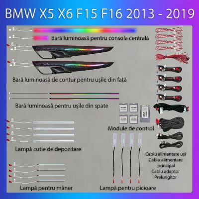 Lumini Ambientale BMW Seria X5 X6 2013-2019 dedicat trimuri control telefon sau sistem original