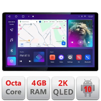 Navigatie dedicata Peugeot 208/2008 N-PSA Edonav ecran 13" 2K 4+32 Android Waze USB Navigatie 4G 360 Toslink Youtube Radio KIT