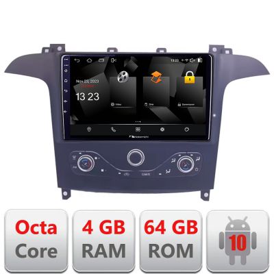 Navigatie Ford S-max 2006-2014 Nakamichi NAM5510 Qled Octa Core 720p 4+64 DSP 360 camera carplay android auto