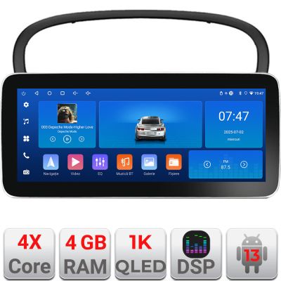 Navigatie Peugeot 607 Edotec 4+64 12.3 inch Incell 1K android Wifi 5Ghz gps internet  Kit-607