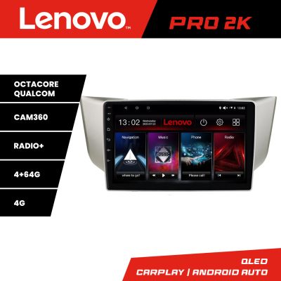 Navigatie Lexus RX 2003-2009 Lenovo Kit- rx-03 8 core QLED 2K 4+64 360 Android Waze USB Navigatie Internet Youtube Radio