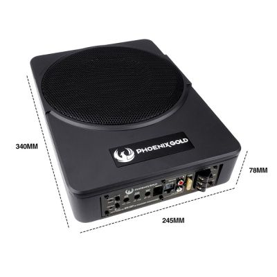 Subwoofer activ sub scaun Phoenix Gold, 200 W RMS, 400 W Max, difuzor 10”