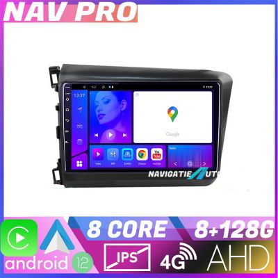 Navigatie Honda Civic 2012 2015 KIT 132 EDOTEC-LITE Android Ecran 720P Octa Core 8 128 Carplay