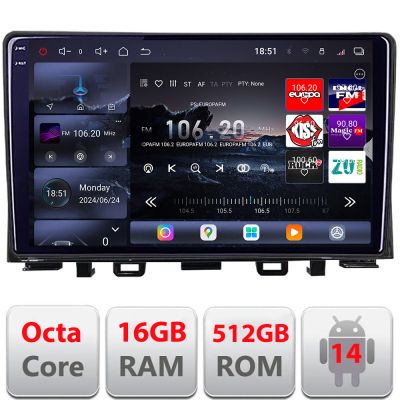Navigatie Kia Rio 2019- Android radio gps internet 8 core QLED 2K 12+256GB 360 Edotec