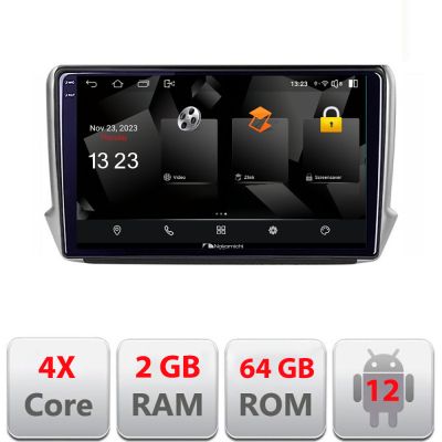 Navigatie Peugeot 208/2008 5230-PSA Android Ecran 720P Quad Core 2+64 carplay android auto