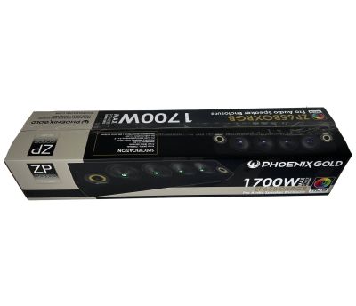 Cutie cu difuzoare iluminate Phonix Gold 1700W ieșire SPL 2 x 4 OHM 4 x difuzoare midrange 2 x tweetere pro audio