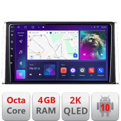 Navigatie Toyota Auris 2017- C-auris Android Octa Core Ecran 2K QLED GPS 4G 4+32GB 360 KIT-AURIS+EDT-E410-2K