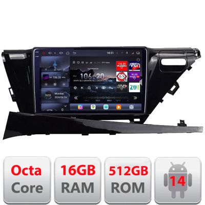 Navigatie Toyota Camry 2017-2021 V1 Android radio gps internet 8 core QLED 2K 12+256GB 360 Edotec