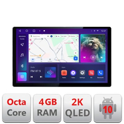 Navigatie dedicata Toyota RAV4 2018 Edonav ecran 13" 2K 4+32 Android Waze USB Navigatie 4G 360 Toslink Youtube Radio KIT-RAV4 V1