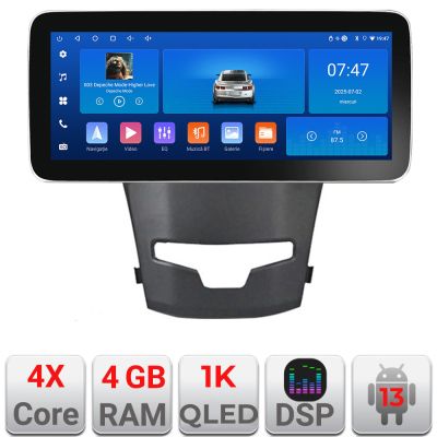 Navigatie Ssangyong Korando 2014-2019 K-1159 Edotec 4+64 12.3 inch Incell 1K android Wifi 5Ghz gps internet S