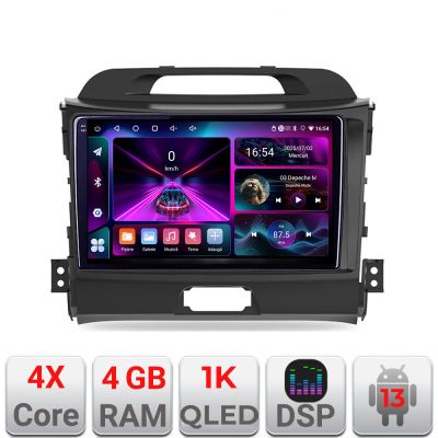 Navigatie Kia Sportage 2010- A-325  4+64 InCell Display 1K Android Waze USB Navigatie Internet Youtube Radio