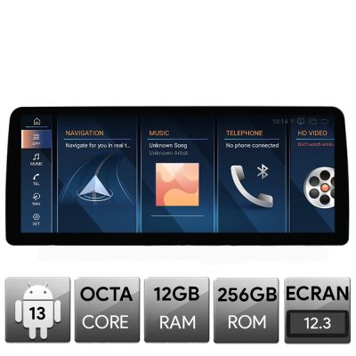 Navigatie BMW X3 X4 F25 F26 2010-2011 cu ecran CIC, Android, Octa Core, 12+256, 12.3", Qled 2K 2400x900, Qualcomm 680