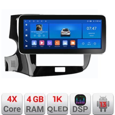Navigatie Mitsubishi Oultander 2020- K-1230-20 Edotec 4+64 12.3 inch Incell 1K android Wifi 5Ghz gps internet 32