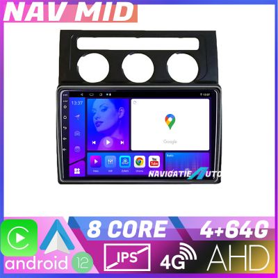 Navigatie VW Touran 2003 2009 clima automata KIT touran2 EDOTEC-LITE Android Ecran 720P Octa Core 4 64 Carplay