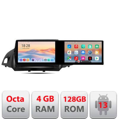 Navigatie Ford Kuga 2013-2017 Kit-362 Edotec 2 ecrane  8 core 4+128 21.6 inch Incell android Wifi 5Ghz gps internet  C