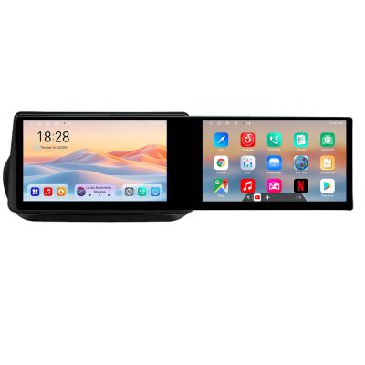 Navigatie Peugeot Bipper, CitroenNemo, Fiat Qubo 2008-2017 Edotec 2 ecrane  8 core 4+128 21.6 inch Incell android Wifi 5Ghz gps internet  Kit-bipper v2