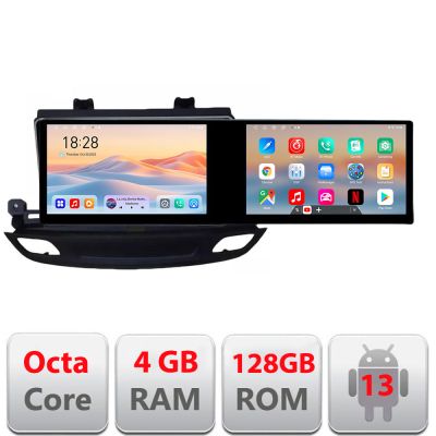 Navigatie Opel Insignia 2018- Kit-insignia19 Edotec 2 ecrane  8 core 4+128 21.6 inch Incell android Wifi 5Ghz gps internet
