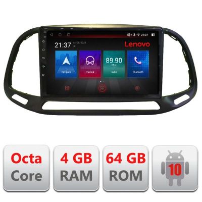 Navigatie Fiat Doblo 2015-2018 E-DOBLO15 Octa Core cu Android Radio Bluetooth Internet GPS WIFI DSP 4+64GB 4G RESIGILAT