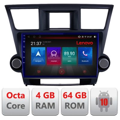Navigatie Toyota Highlander 2007-2013 Android radio gps internet Octa Core 4+64 LTE Kit-highlander+EDT-E510-PRO RESIGILAT