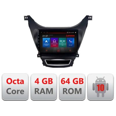 Navigatie Hyundai Elantra 2011-2013 E-092 Octa Core cu Android Radio Bluetooth Internet GPS WIFI DSP 4+64GB 4G RESIGILAT