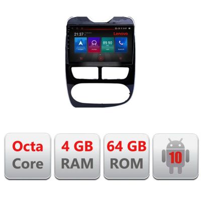 Navigatie Renault Clio 4 V1 E-467 Octa Core cu Android Radio Bluetooth Internet GPS WIFI DSP 4+64GB 4G RESIGILAT