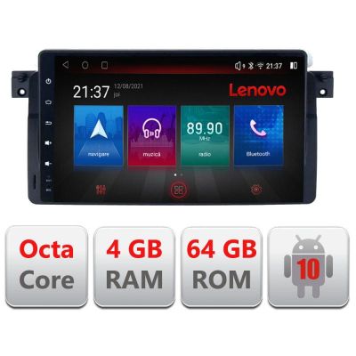 Navigatie BMW Seria 3 E46 E-052 Octa Core cu Android Radio Bluetooth Internet GPS WIFI DSP 4+64GB 4G RESIGILAT