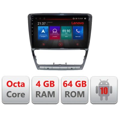 Navigatie Skoda Octavia 2 2005-2013 E-005 Octa Core cu Android Radio Bluetooth Internet GPS WIFI DSP 4+64GB 4G RESIGILAT