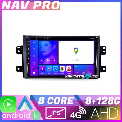 Navigatie Suzuki SX4 2006 2013 KIT 124 EDOTEC-LITE Android Ecran 720P Octa Core 8 128 Carplay