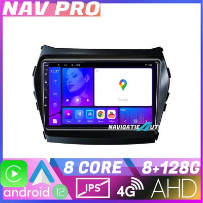 Navigatie Hyundai Santa Fe IX45 2012 2017 KIT 209 EDOTEC-LITE Android Ecran 720P Octa Core 8 128 Carplay